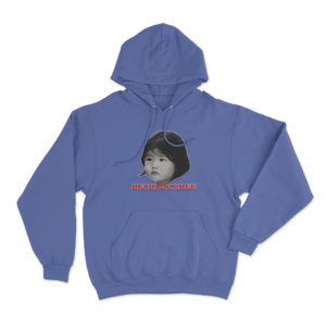 Monochrome Kid Photo Unisex Hoodie Blue
