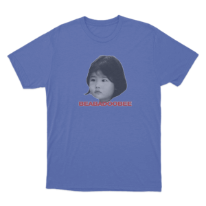 Monochrome Kid Photo Unisex T Shirt Blue