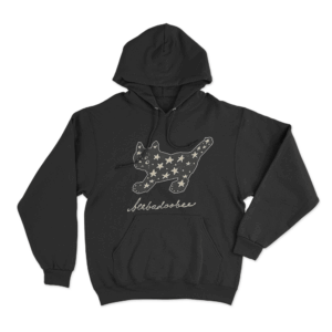 Space Cat Unisex Hoodie Black