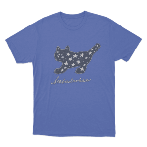 Space Cat Unisex T Shirt Blue